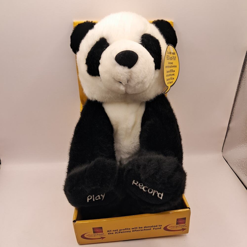 2005 JC Penney Afterschool Britannica 21223 RECORD & PLAY Panda Plush